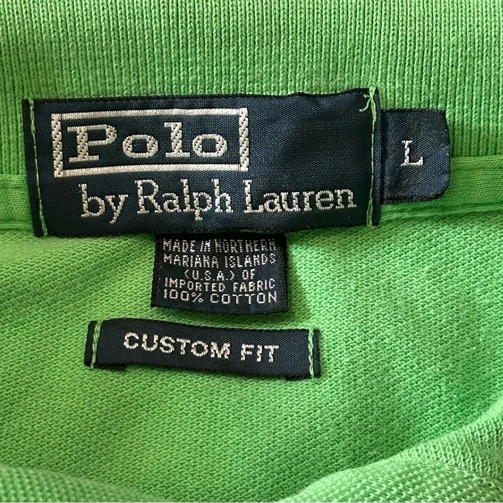 Polo Ralph Lauren Vintage USA Men’s Size L Kelly Green Short Sleeve Polo Shirt
